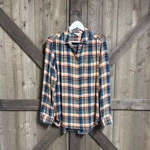 beachlunchlounge Multicolor Plaid Casual Shirt EUC